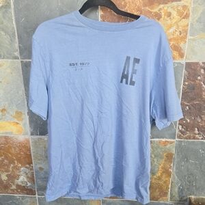 American Eagle Outfitters Light Blue Graphic Tee